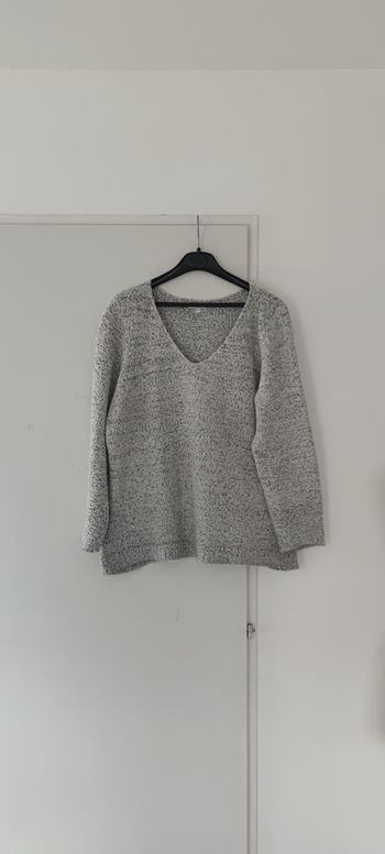 Pull manche longue Grain de malice taille XL gris femme - Très bon état