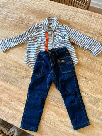 Ensemble jean chemise 2 ans