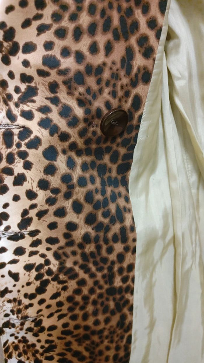 Magnifique trench imprimer le léopard sauvage a - photo numéro 5