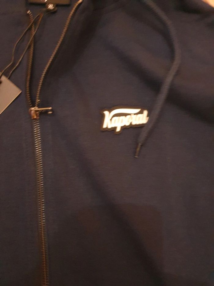 Magnifique gilet à Capuche type haut de jogging beu marine kaporal taille XL - photo numéro 5