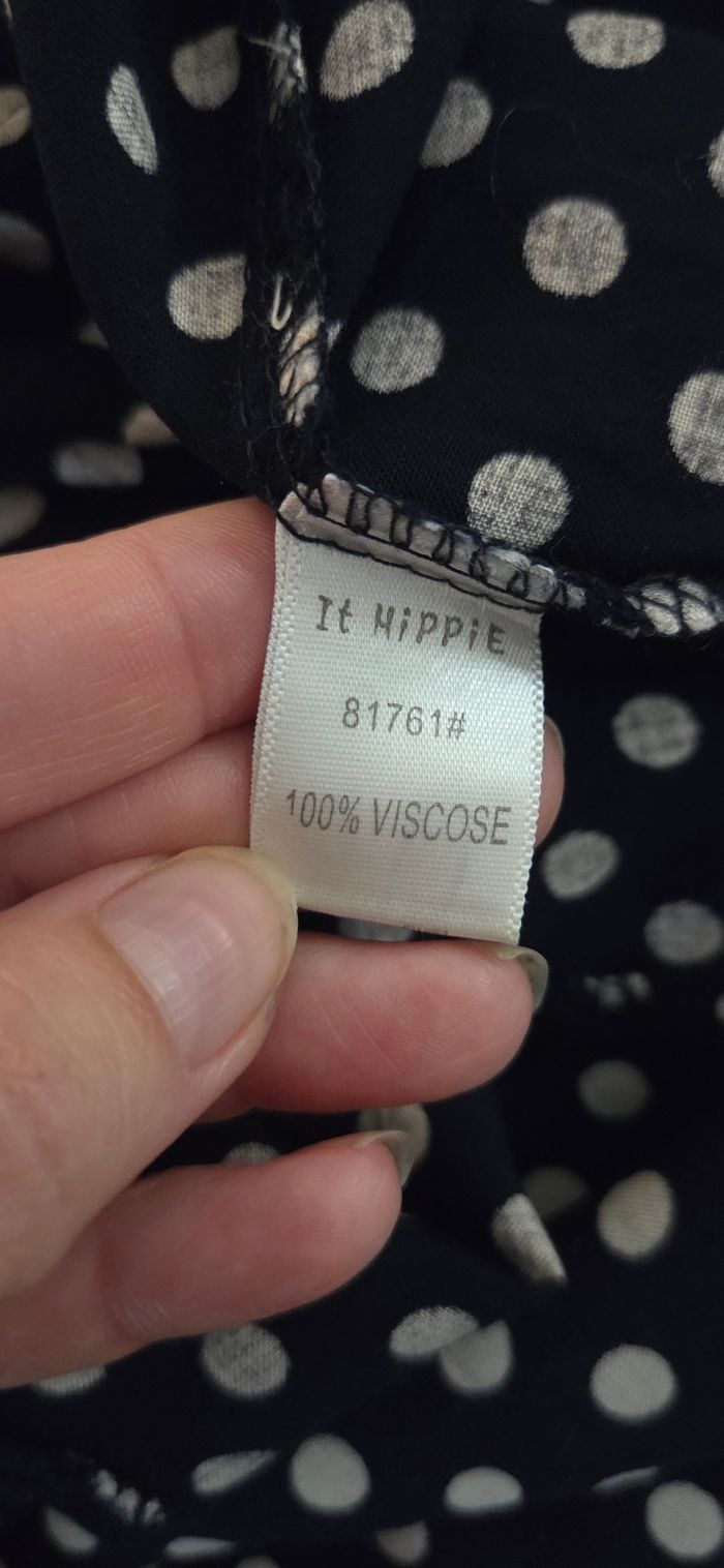 Robe / Tunique It Hippie à pois 🖤 fluide et légère – style rétro chic – excellent état - photo numéro 8