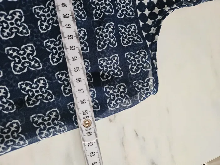 MS Mode blouse en voile bleu taille 48 - photo numéro 12