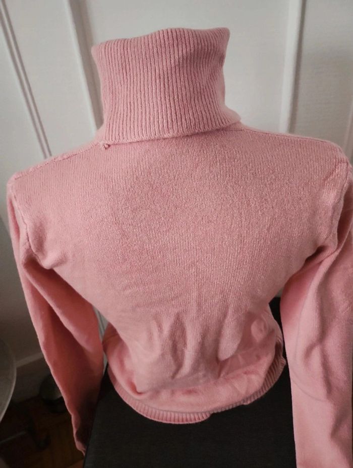 Pull col roulé rose - photo numéro 5