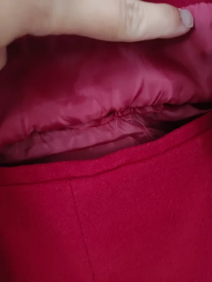 Manteau droit rouge bordeaux 38/40 - photo numéro 5