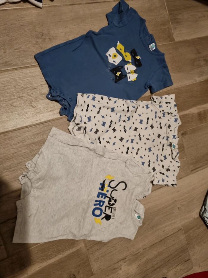 Lot de 3 combishorts 6 mois