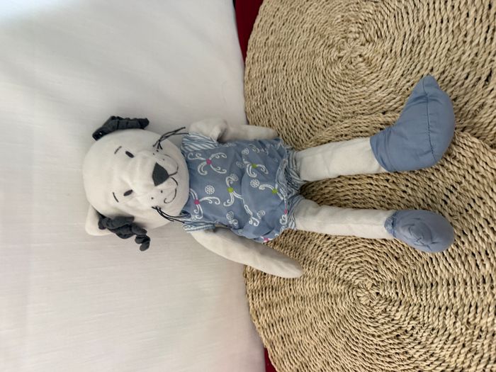 Chat IKEA doudou blanc pantalon et tunique bleu et blanc - photo numéro 3