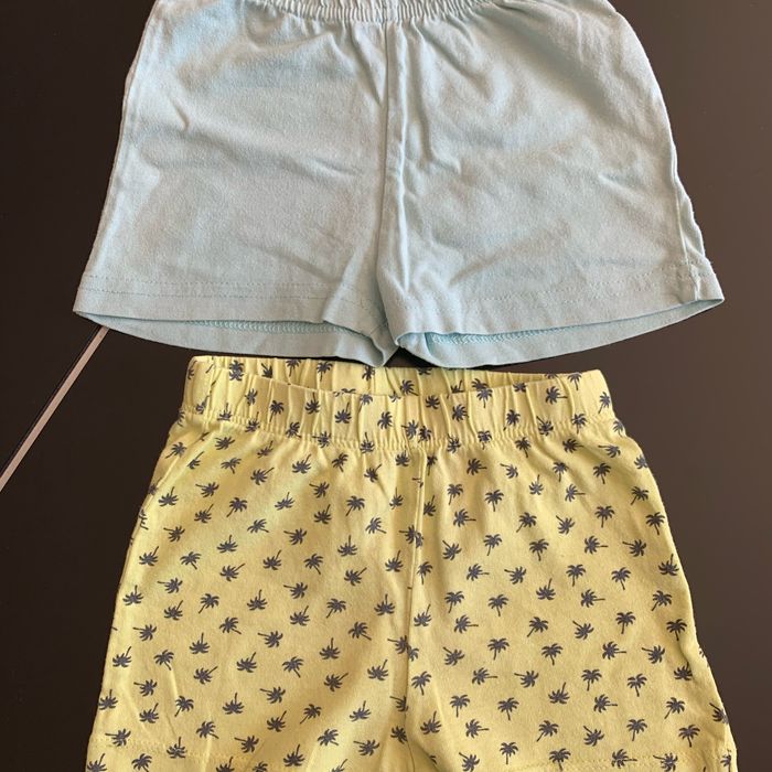 Lot 2 shorts été coton 12 mois