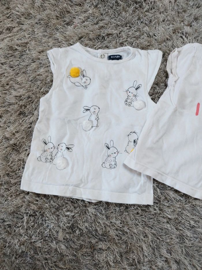 Lot de t-shirt été bébé fille taille 6 mois - photo numéro 3