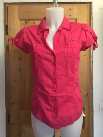 Chemise à manches courtes ballon rose fushia vintage 90s Mexx Amsterdam