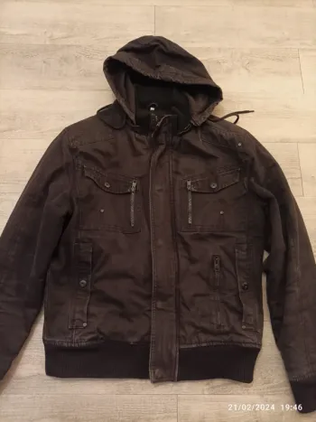 Blouson noir hiver homme taille L