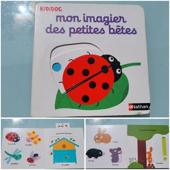 Livre animé à tirettes : Kididoc 🐞 Mon Imagier des petites bêtes 🐝