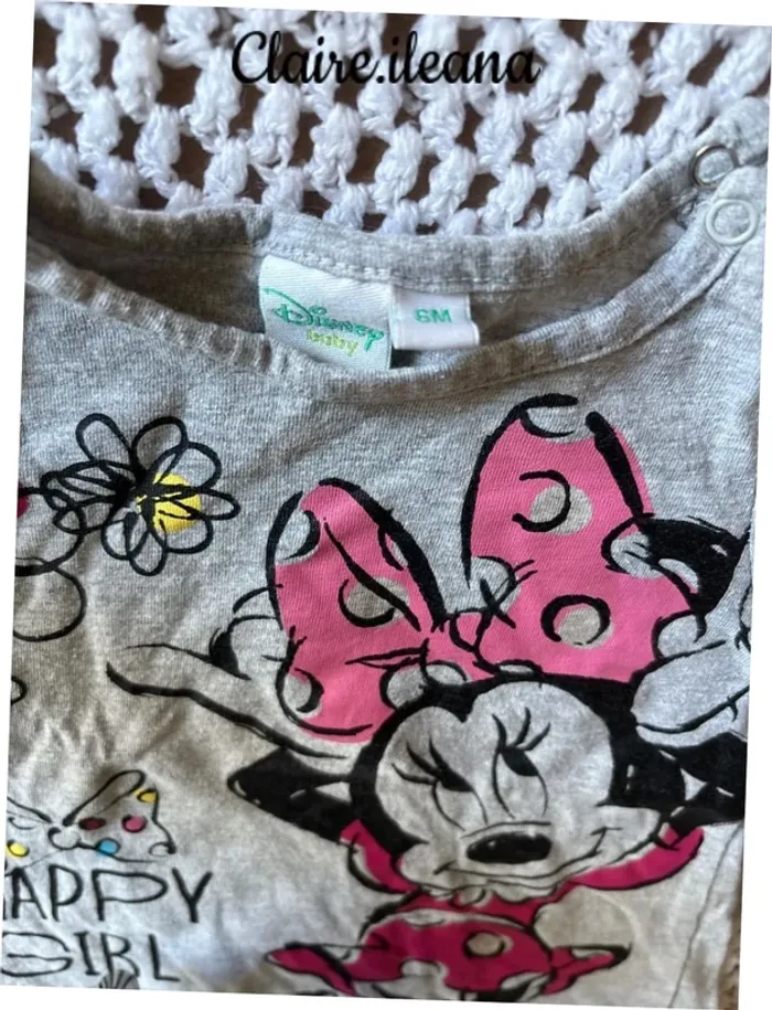 🛑 t-shirt Minnie 🛑 6 mois - photo numéro 2