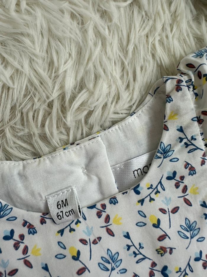 Robe fleurie avec bloomer gaze de coton Marese taille 6 mois - photo numéro 5