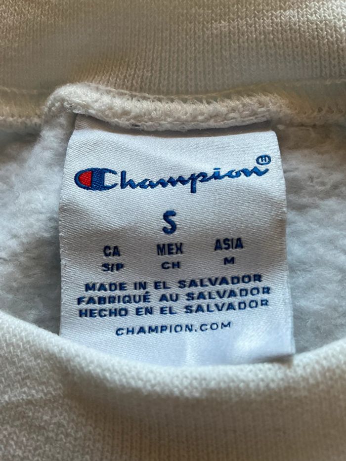 Sweat universitaire à col rond blanc pour homme Champion SUU taille S 252 - photo numéro 11