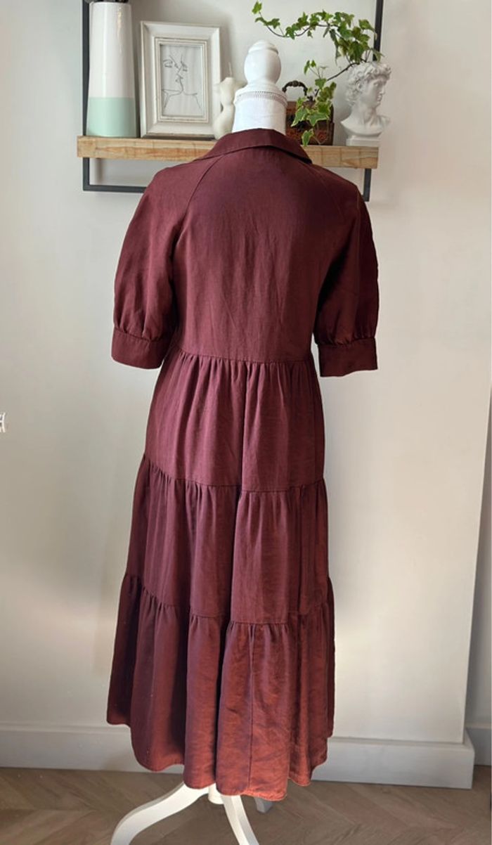 Robe mi-longue ample marron Zara taille XS oversize - photo numéro 6
