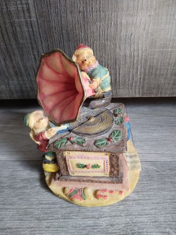 Figurine gramophone de noel