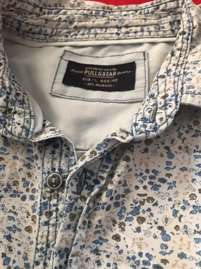 Chemise à fleur Pull&bear taille L (taille 40) - photo numéro 11