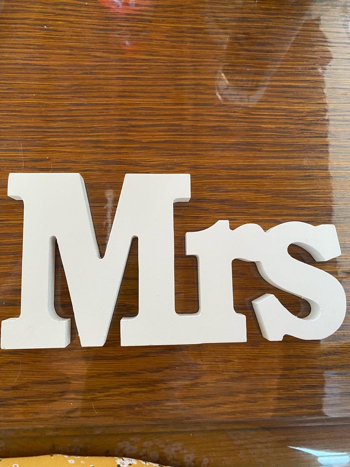 Plaque en bois MR & MRS - photo numéro 2