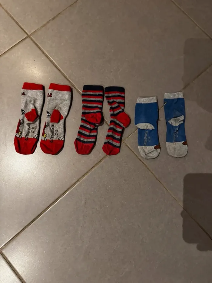 Lot de 3 chaussettes - Paw Patrol / Pat Patrouille - Marius / Marshal / Chase - 27/30 - photo numéro 2