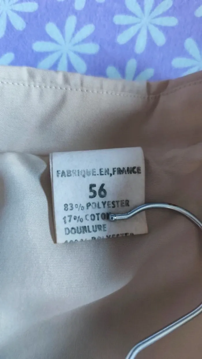 Gabardine Trench-coat beige 56 épaules raglan Made in France - photo numéro 4
