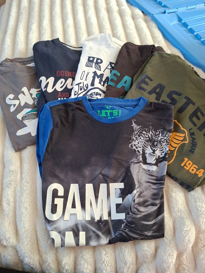 Lot de 6 tee shirts manches longues 12 ans - photo numéro 1