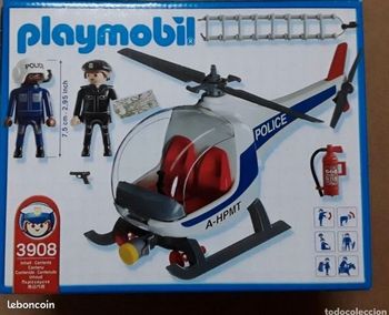 Playmobil Hélicoptère de police blanc 3908