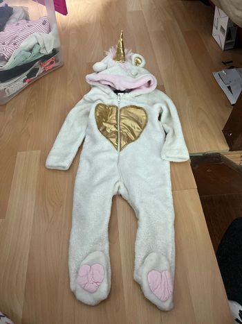 Combinaison à capuche licorne fille 18 mois in extenso