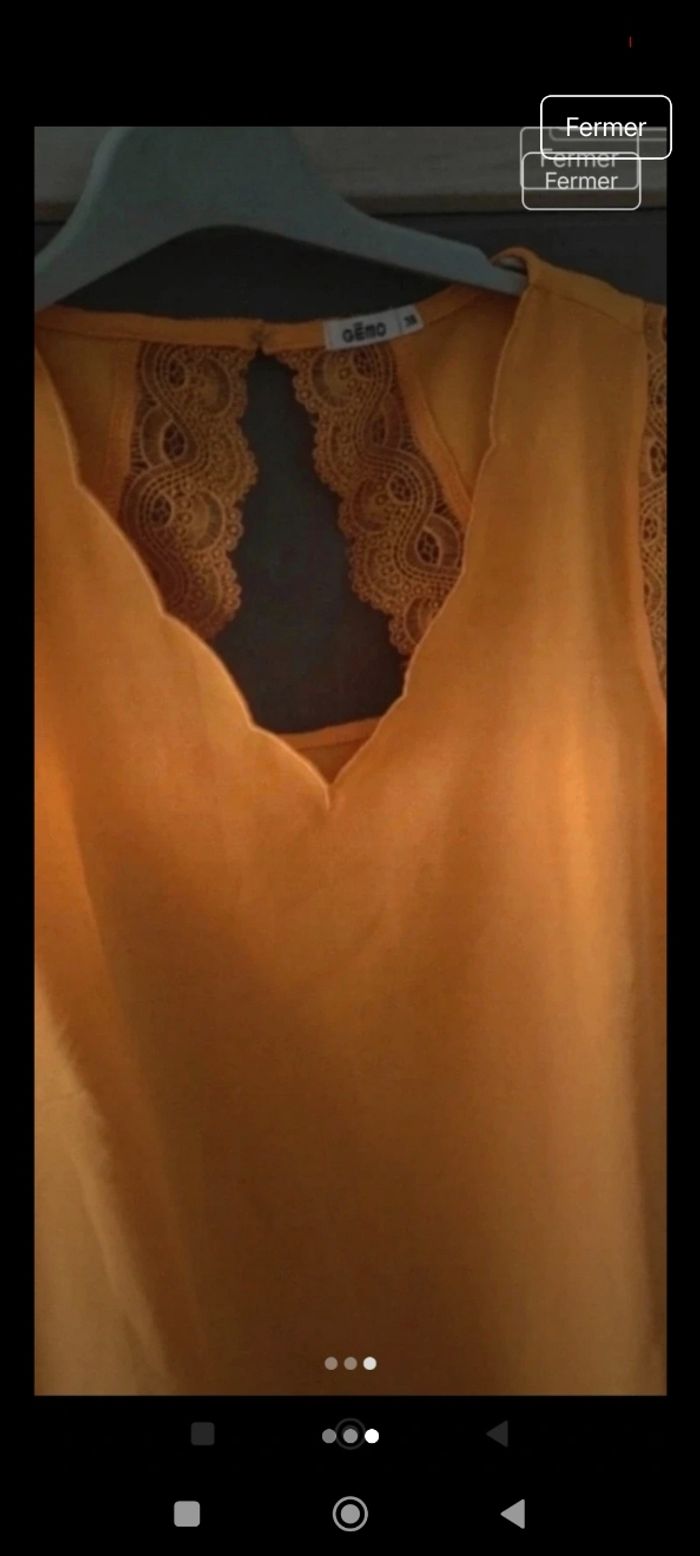 T-shirt ou débardeur neuf Gémo couleur jaune - photo numéro 3