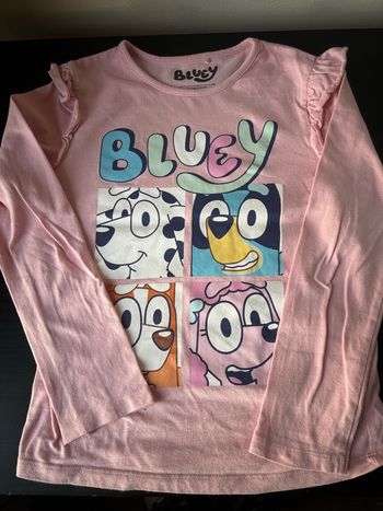 Bluey Lot de 3 t-shirts à manches longues 6-7 ans