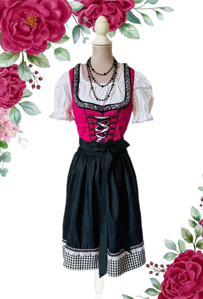 🩷🌿Robe traditionnelle autrichienne T.34 Oktoberfest Dirndl cottagecore fairycore whimsigoth dress🌿🩷