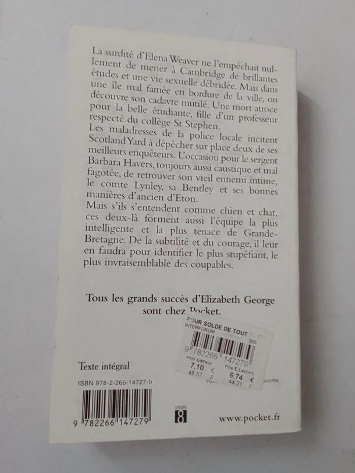 Elizabeth George - Pour solde de tout compte - photo numéro 2