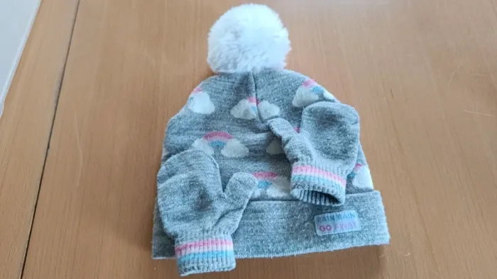 Ensemble bonne et moufles bébé - photo numéro 5