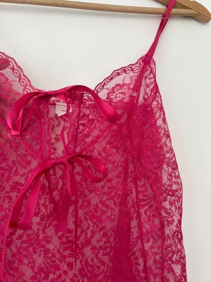 Robe nuisette dentelle + Gilet pour femme - photo numéro 2