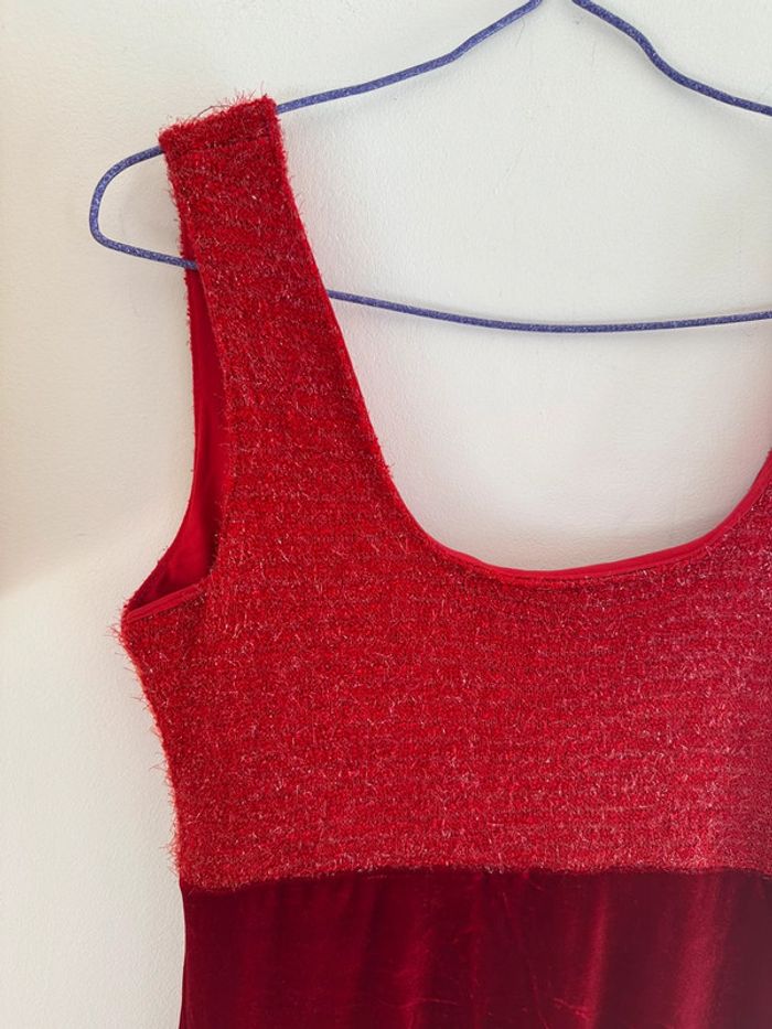 Robe rouge en velour et paillette lissa Paris - photo numéro 2