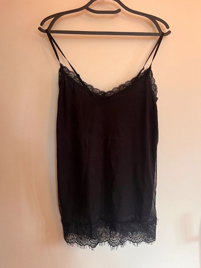 Debardeur noir dentelle chic sexy taille unique