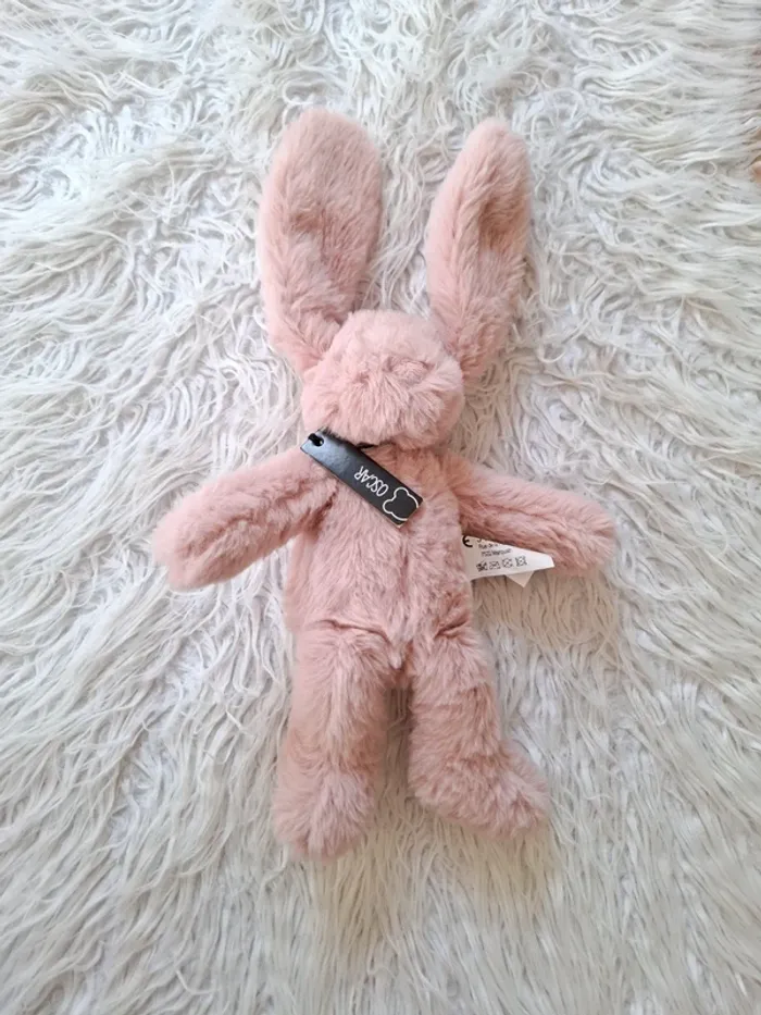 Doudou lapin rose Oscar - photo numéro 2