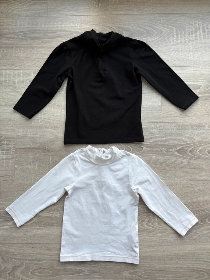 2 sous pulls noir et blanc 24 mois
