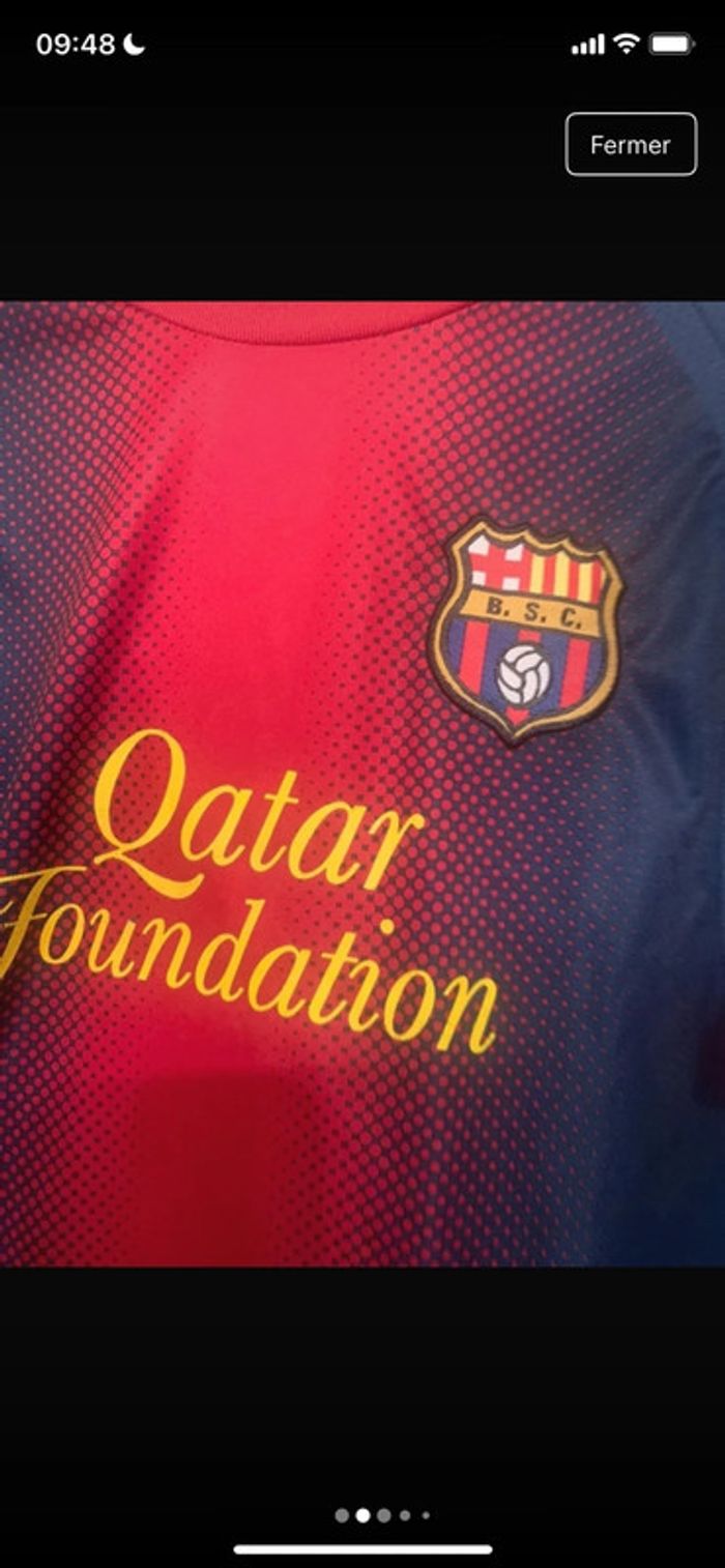 Jolie t-shirt de foot Barcelone enfant - photo numéro 2