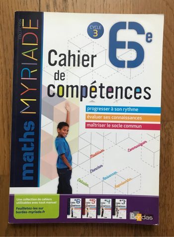Myriade - Cahier de compétences avec corrigés - Mathématiques 6e
