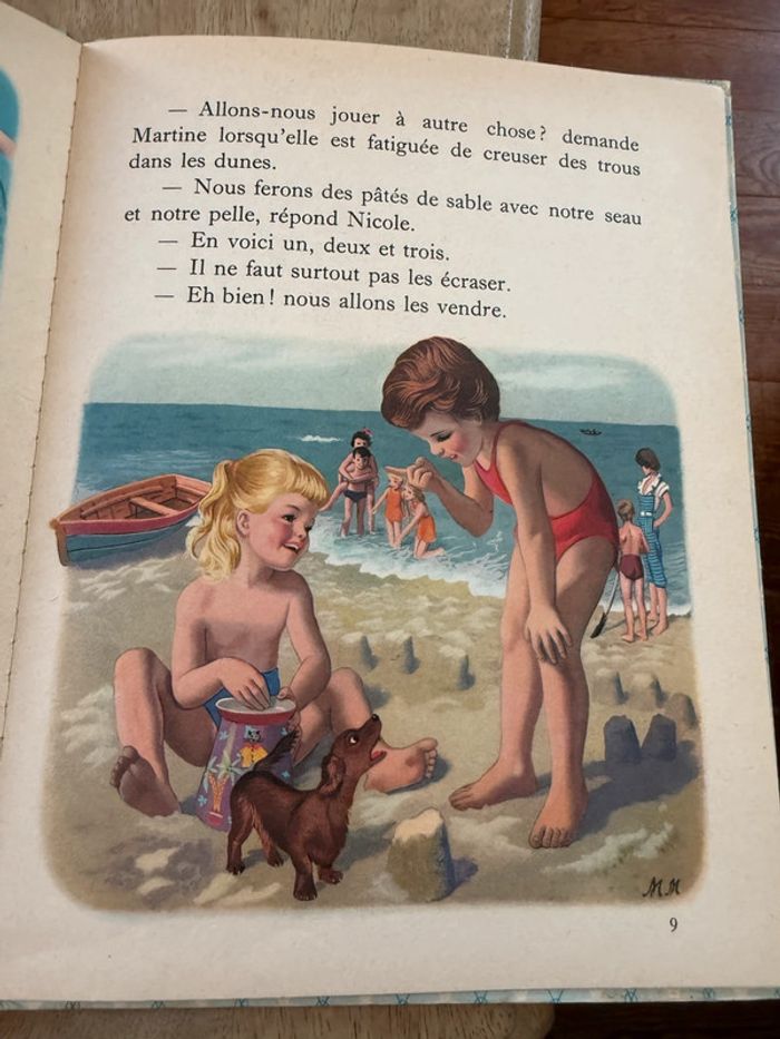 1956 Livre ancien vintage bd album Martine à la mer Casterman Collection Farandole Delahaye Marlier - photo numéro 6