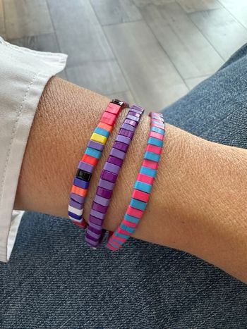 Bracelets perles Tila multicolore lot de 3 bracelets 