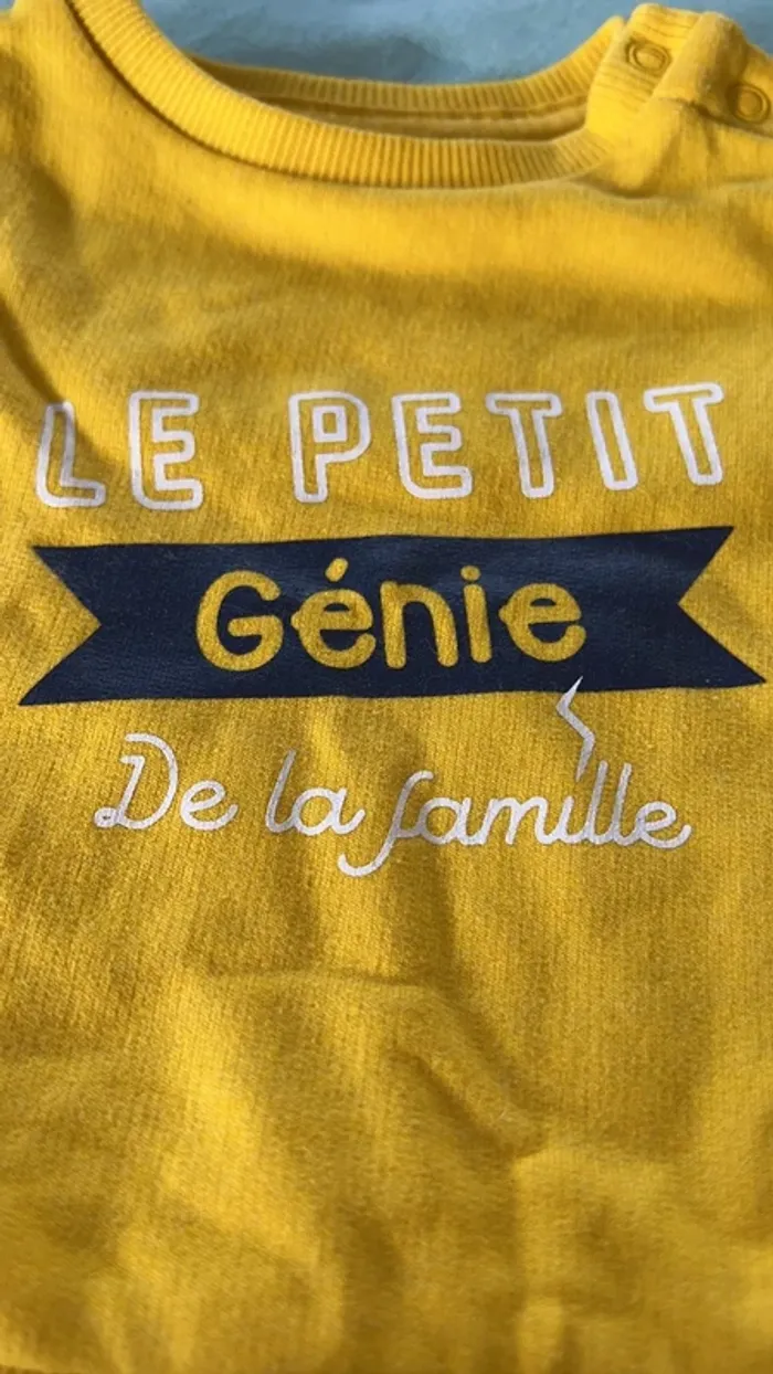 Sweat Bebe garçon jaune - 3 mois - photo numéro 2