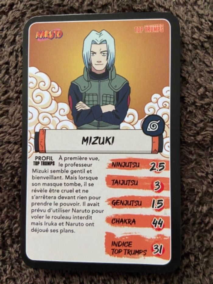 Mizuki Naruto top trumps 2024 Burger King