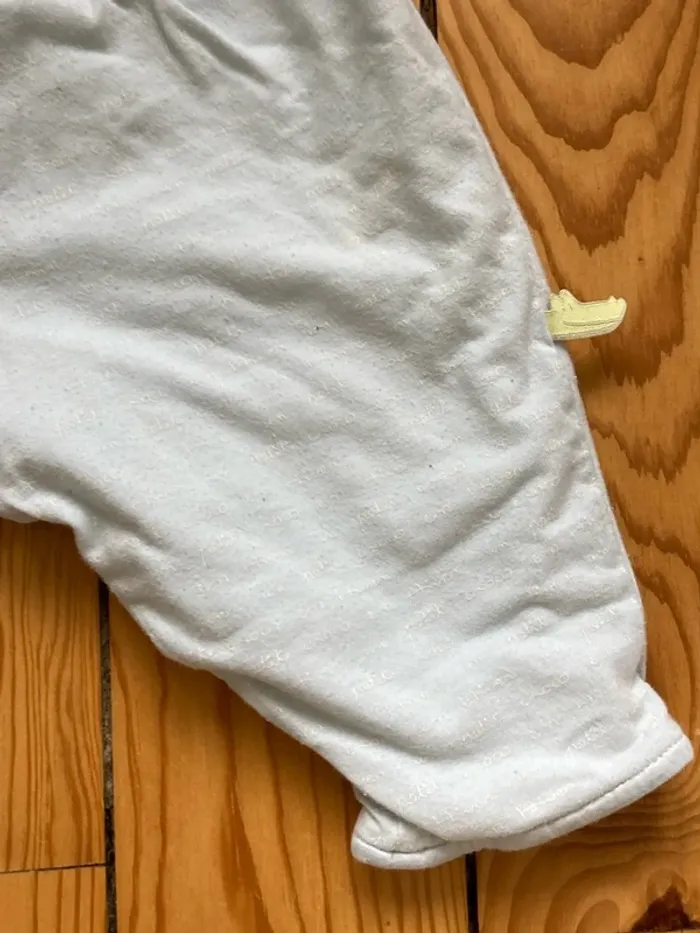 Pantalon molletonné 3 mois bleu ciel - photo numéro 2