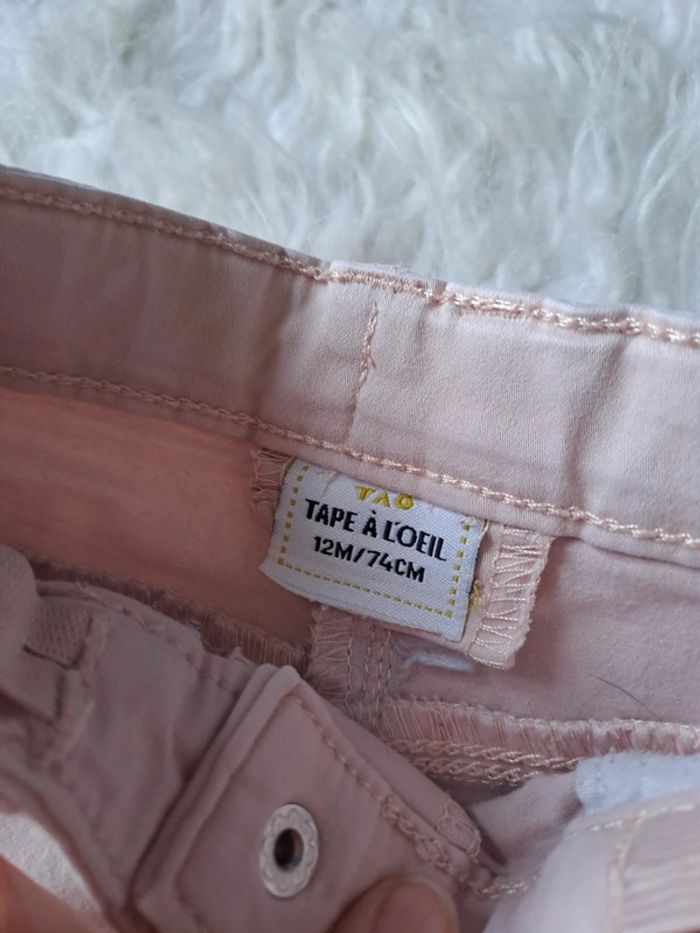 Pantalon rose tape à l'œil 12mois - photo numéro 4