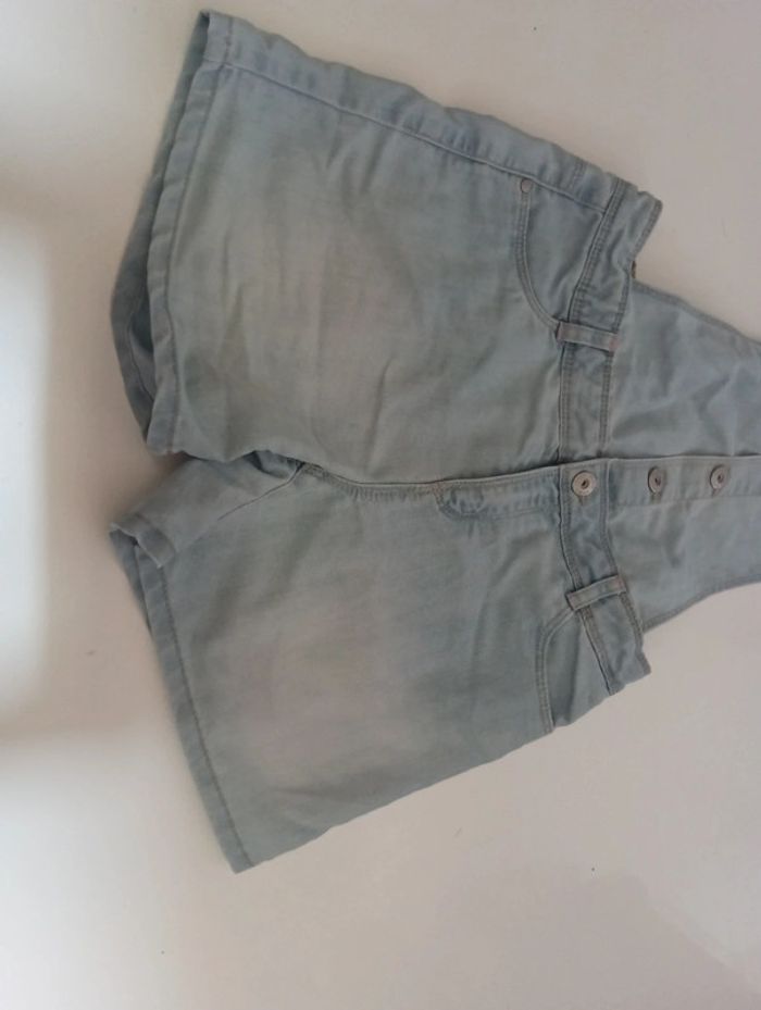 Salopette short fille Okaïdi taille 10 ans bretelles réglables - photo numéro 2