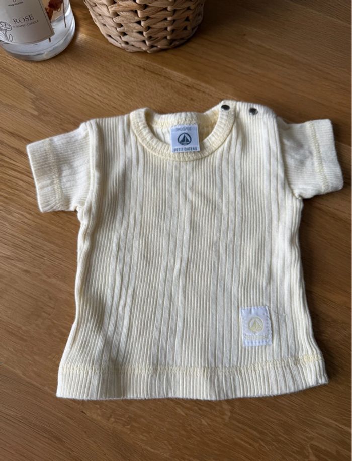 Brassière coton jaune Petit Bateau 3 mois