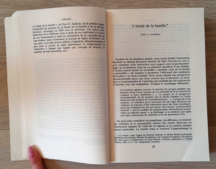 Paul Watzlawick, John H.Weakland - sur l'interraction une nouvelle approche thérapeutique - photo numéro 7