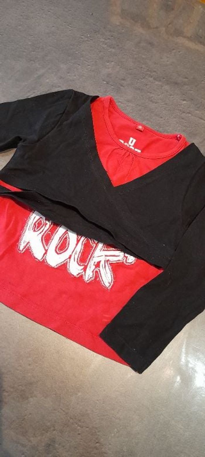 Tee-shirt manches longues avec bolero intégré 3 ans