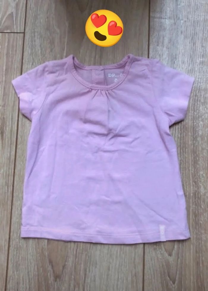 T-shirt MC rose 6mois DPAM - photo numéro 2